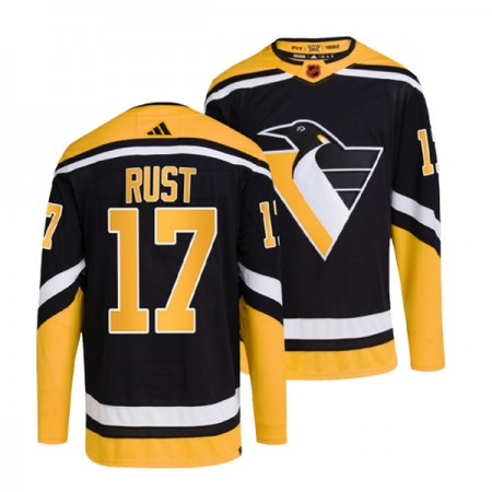 Pittsburgh Penguins Dresy Bryan Rust 17 Adidas 2022-23 Černá Reverse Retro 2.0 Authentic - Pánské